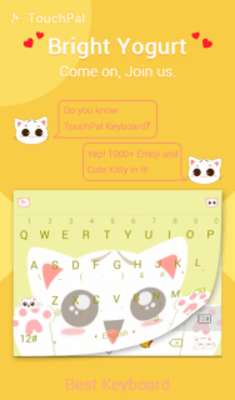 Play Bright Yogurt TouchPal Theme 
