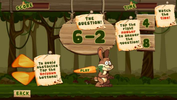 Bunny Math Survive online game with UptoPlay