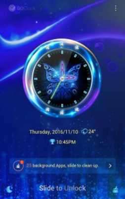 Play Butterfly GO Clock Theme 
