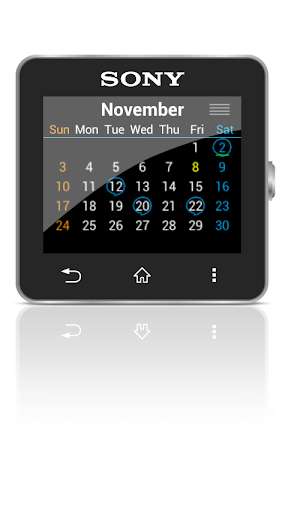 Play APK Calendar for SmartWatch 2  and enjoy Calendar for SmartWatch 2 with UptoPlay com.kodeglam.watch.calendar