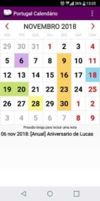 Play Calendário Feriados Nacionais 2019 Portugal 