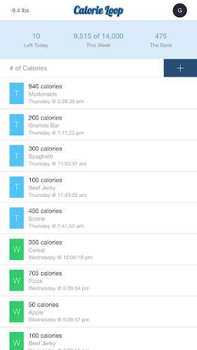 Play APK Calorie Loop  and enjoy Calorie Loop with UptoPlay com.aimx.android.fastcaloriecounter.free