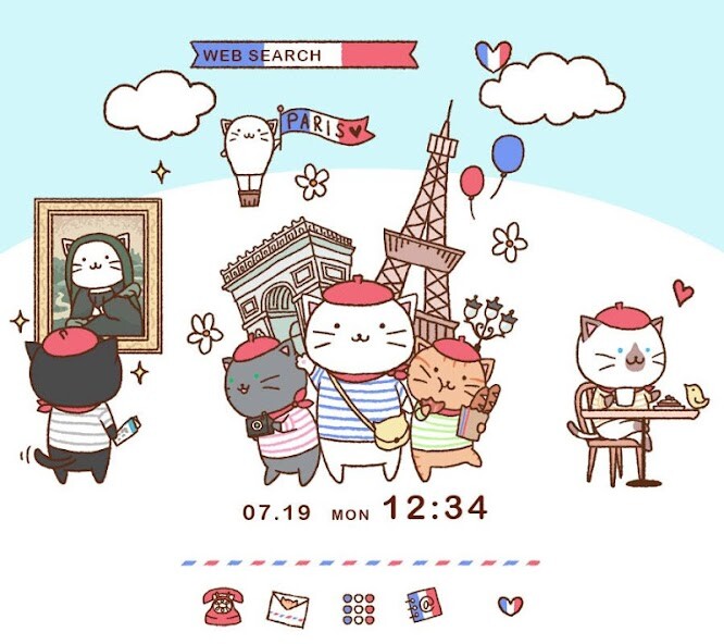 Play APK Cat Wallpaper-Kitties in Paris  and enjoy Cat Wallpaper-Kitties in Paris with UptoPlay jp.co.a_tm.android.plus_nekochan_no_paris_ryokou