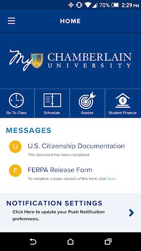 Play APK Chamberlain University  and enjoy Chamberlain University with UptoPlay com.devry.mobileapps.chamberlain