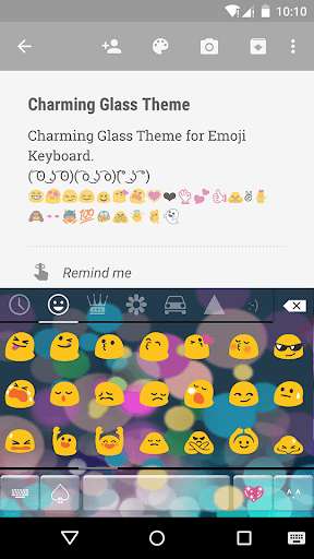 Play APK Charming Glass Emoji Keyboard  and enjoy Charming Glass Emoji Keyboard with UptoPlay com.kkkeyboard.emoji.keyboard.theme.CharmingGlass