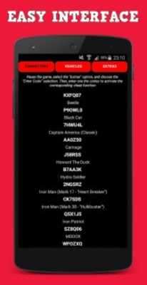 Play Cheat Codes for Lego Marvel 