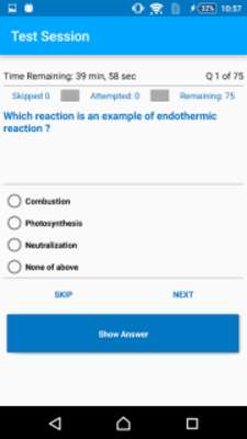 Play Chemistry MCQs Exam Test 