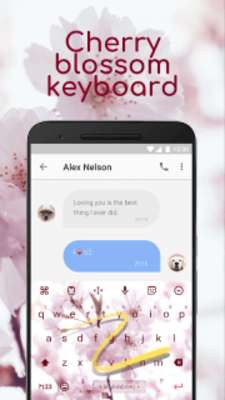 Play Cherry Blossom&Sakura Keyboard Theme for Snapchat 