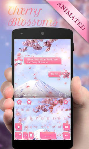Play APK Cherry Blossoms GO Keyboard Animated Theme  and enjoy Cherry Blossoms GO Keyboard Animated Theme with UptoPlay com.jb.emoji.gokeyboard