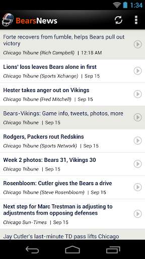 Play APK Chicago Football News  and enjoy Chicago Football News with UptoPlay com.zenmobi.android.app.nfl.bearsnews