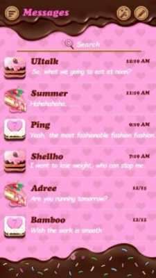 Play Chocolate Cake. Theme for GO SMS Pro 