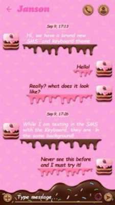 Play Chocolate Cake. Theme for GO SMS Pro 