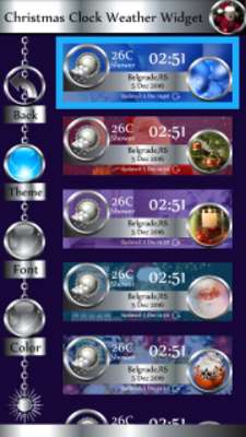 Play Christmas Clock Weather Widget 
