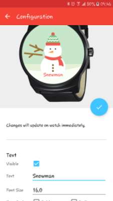 Play Christmas Snowman Watch Face 