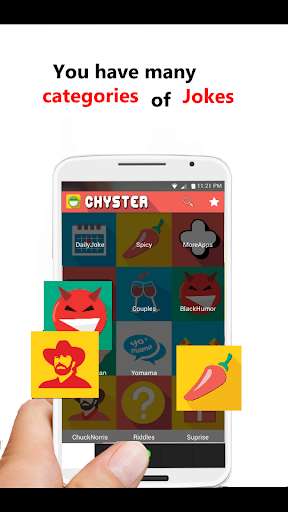 Play APK Chyster Jokes, the best humor app  and enjoy Chyster Jokes, the best humor app with UptoPlay com.rikimartin.chistesparawhatsapp