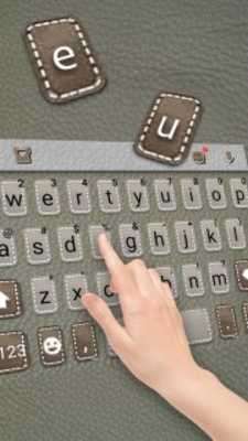 Play Classic Leather Brown Keyboard Theme 