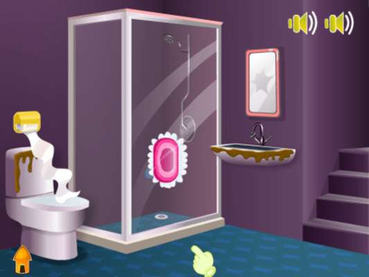 Play cleaning bathroom girls games 