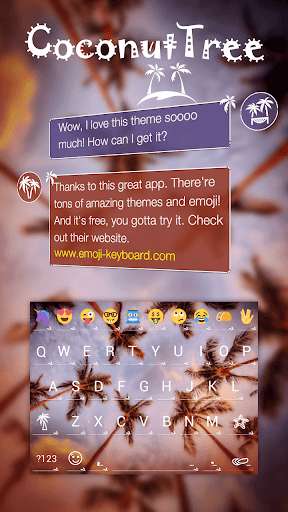 Play APK Coconuts Sky KK Emoji Keyboard  and enjoy Coconuts Sky KK Emoji Keyboard with UptoPlay emoji.keyboard.emoticonkeyboard