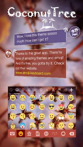 Play APK Coconuts Sky KK Emoji Keyboard  and enjoy Coconuts Sky KK Emoji Keyboard with UptoPlay emoji.keyboard.emoticonkeyboard