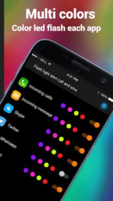 Play Color Flash Light Alert Call 