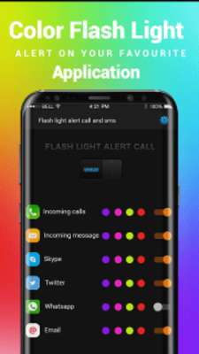 Play Color Flashlight Alerts Call, LED Torch 
