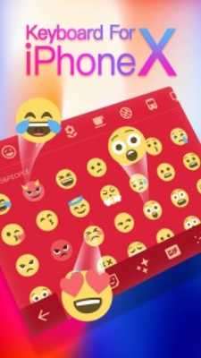 Play Colorful Neon Emoji Keyboard for iphone X 