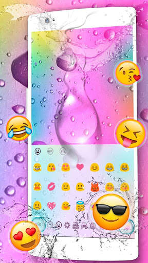 Play APK Colorful Water Drops Keyboard  and enjoy Colorful Water Drops Keyboard with UptoPlay keyboard.theme.colorful.water.drops.pink
