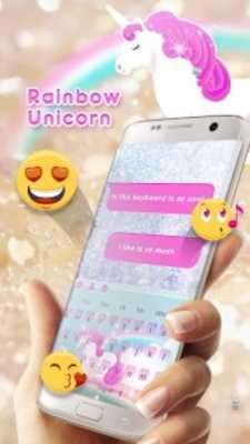 Play Color Rainbow Pink Unicorn keyboard 