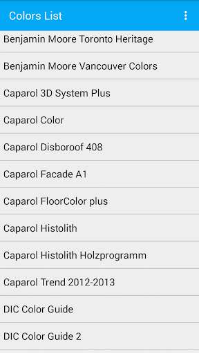 Play APK Colors List. Catalog of paints  and enjoy Colors List. Catalog of paints with UptoPlay com.das.colorlist
