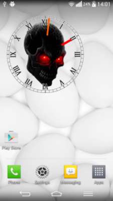 Play Cool Skulls Clock Widget 