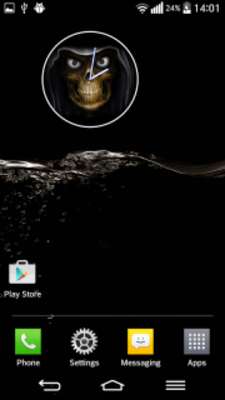 Play Cool Skulls Clock Widget 