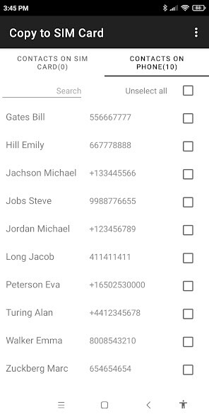 Play Copy to SIM Card Play Copy to SIM Card