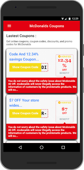 Play Coupons For McDonald's 