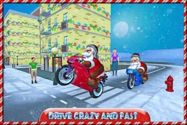 Play Crazy Santa Moto Gift Delivery 