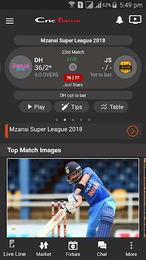Play APK Cricflame  Cricket Live Line  and enjoy Cricflame  Cricket Live Line with UptoPlay com.cricflame.cricflame