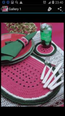 Play Crochet Kitchen Set Decoration 