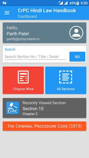 Play APK CrPC Hindi - Criminal Code  and enjoy CrPC Hindi - Criminal Code with UptoPlay com.pshycotech.crpchindilawhandbook