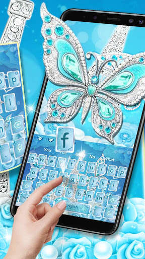 Play APK Crystal Diamond Butterfly Keyboard  and enjoy Crystal Diamond Butterfly Keyboard with UptoPlay keyboard.theme.crystal.diamond.butterfly