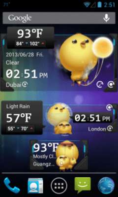 Play CuteChicken Free Theme Weather 