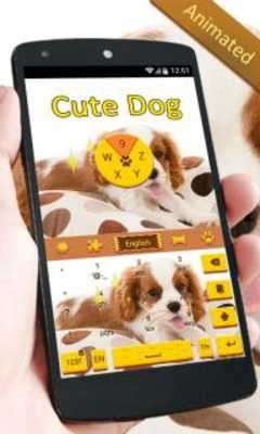 Play Cute Dogs GO Keyboard Animated Theme 