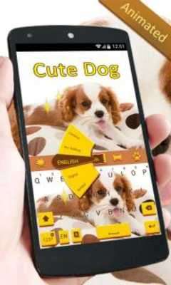 Play Cute Dogs GO Keyboard Animated Theme 