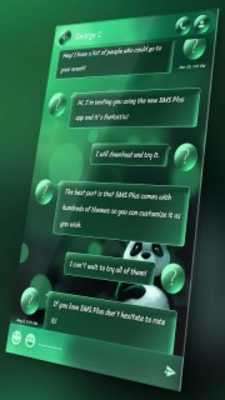 Play Cute Panda SMS Messenger Theme 