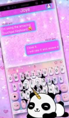 Play Cute Panda Unicorn Keyboard Theme 