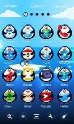 Play Cute Penguins. GO Launcher EX Theme 