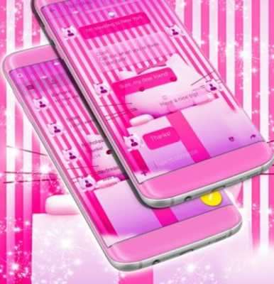 Play Cute Pink Kitty SMS Theme 