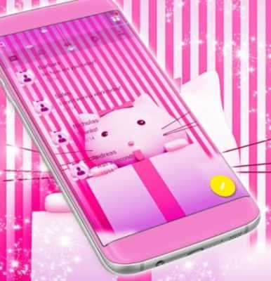 Play Cute Pink Kitty SMS Theme 