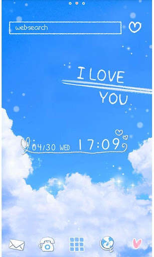 Play APK Cute Theme-Skywriter-  and enjoy Cute Theme-Skywriter- with UptoPlay jp.co.a_tm.android.plus_love_in_heaven