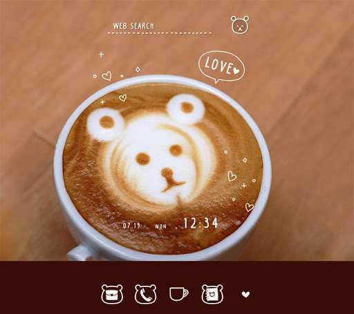 Play APK Cute Wallpaper Bear Coffee  and enjoy Cute Wallpaper Bear Coffee with UptoPlay jp.co.a_tm.android.plus_kumano_cafeole