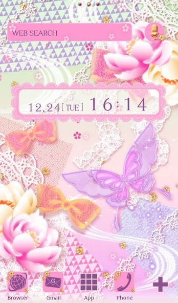 Play APK Cute Wallpaper Lacy Butterfly  and enjoy Cute Wallpaper Lacy Butterfly with UptoPlay jp.co.a_tm.android.plus_kirakira_japanesque