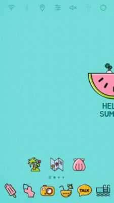 Play Cute whale summer Launcher theme 